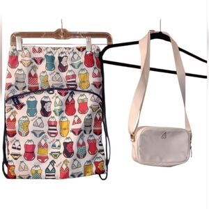 Reusable Tote Bag Bundle | Biossance + Thirty-One Cinch Backpack